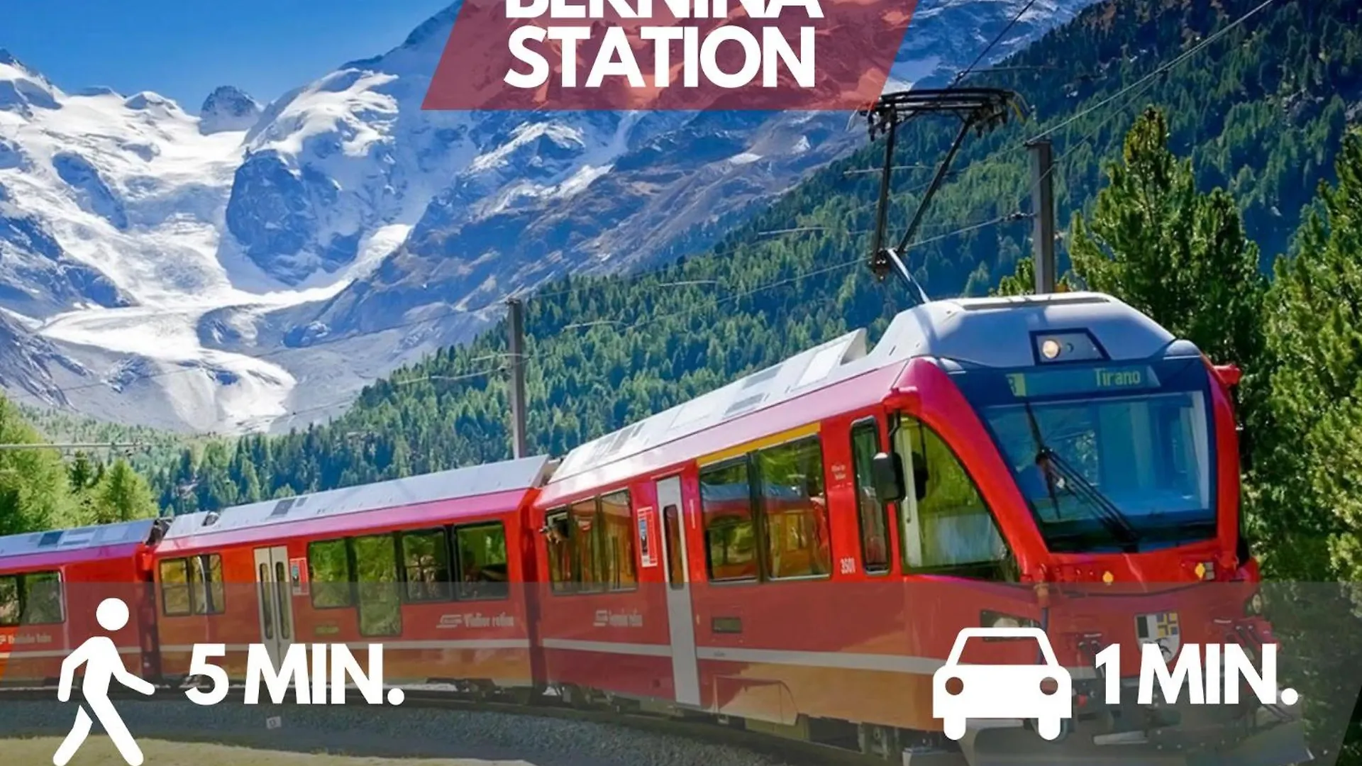 公寓 蒂拉诺1Min From Bernina Express - Mountain View - Ac - Wifi公寓